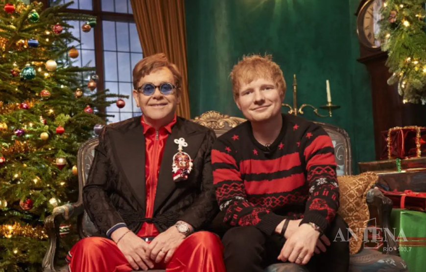 Elton John e Ed Sheeran lançam a canção “Merry Christmas”.