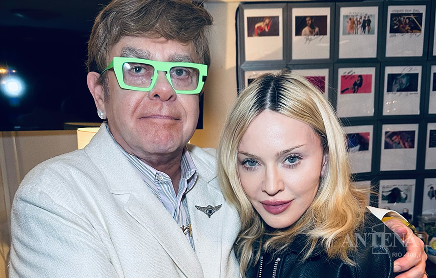 Fim da rivalidade: Madonna e Elton John selam a paz